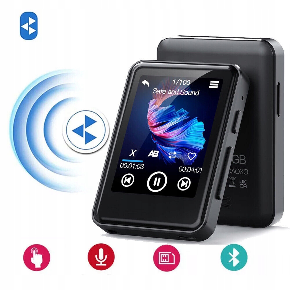 ODTWARZACZ MP3 MP4 BLUETOOTH Z SŁUCHAWKAMI ODTWARZACZ MUZYKI HIFI, RADIO FM Wbudowana pamięć inna