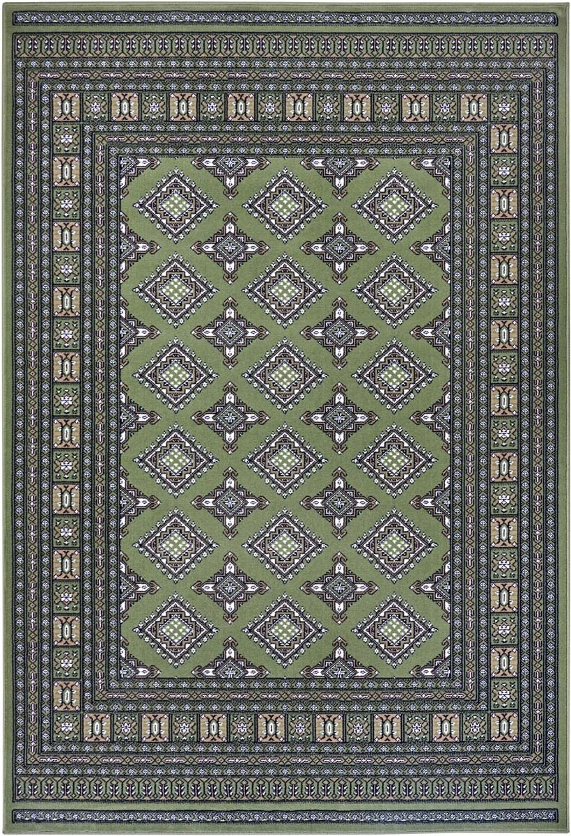 Klasický, tradiční zeleno krémový koberec do obývacího pokoje 160 x 230 cm