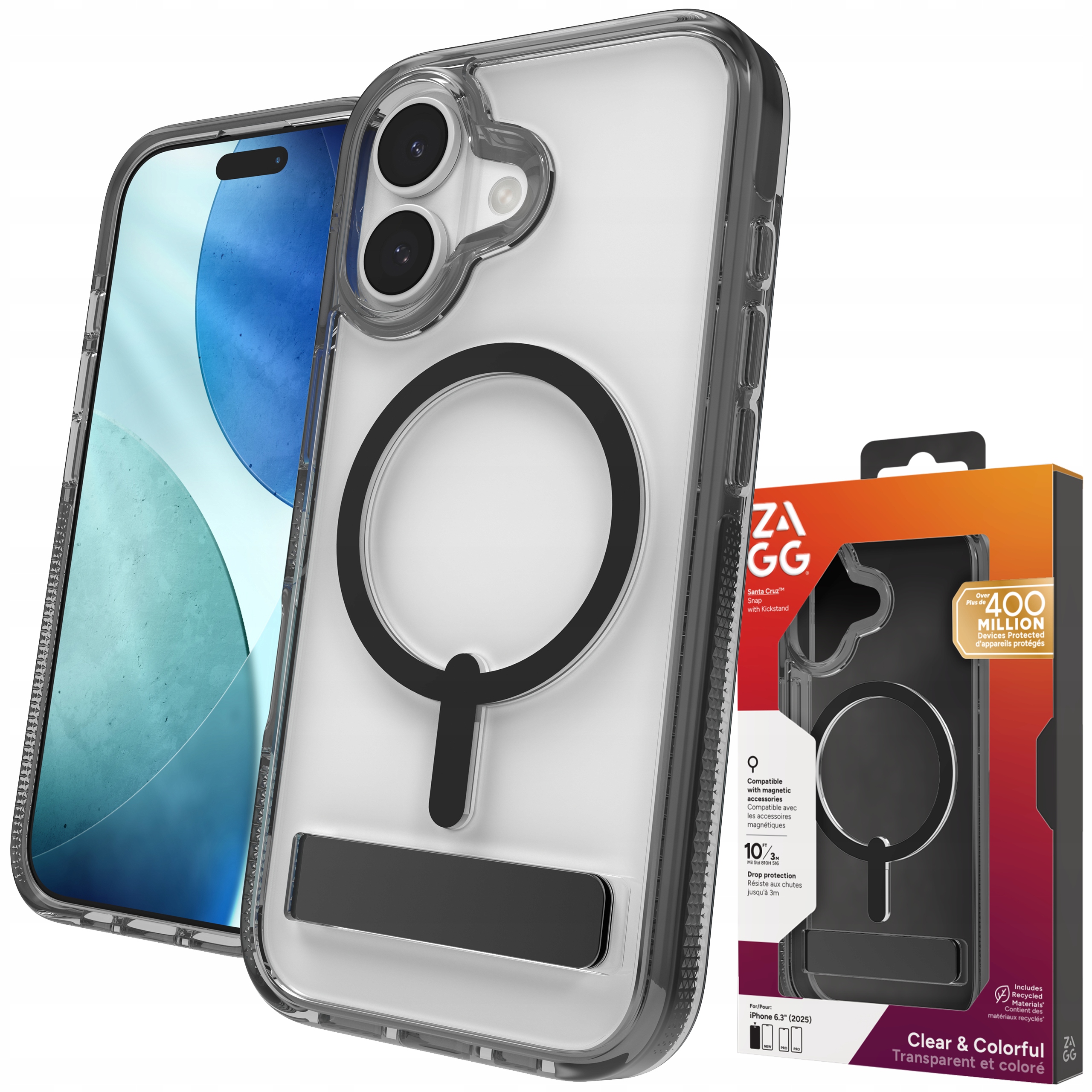 Zagg Santa Cruz Snap Kickstand Case – Pouzdro s MagSafe pro iPhone 17