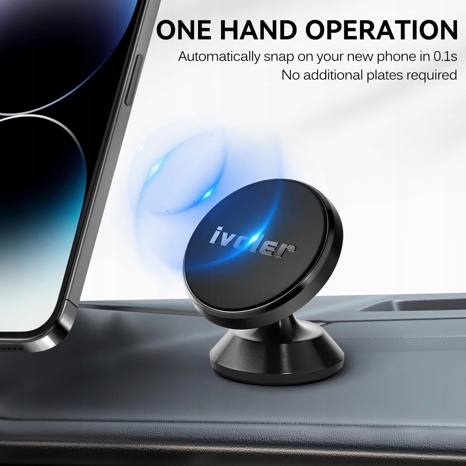 IVOLER 360° Magnetyczny Uchwyt Samochodowy Do Telefonu — miniatura 3