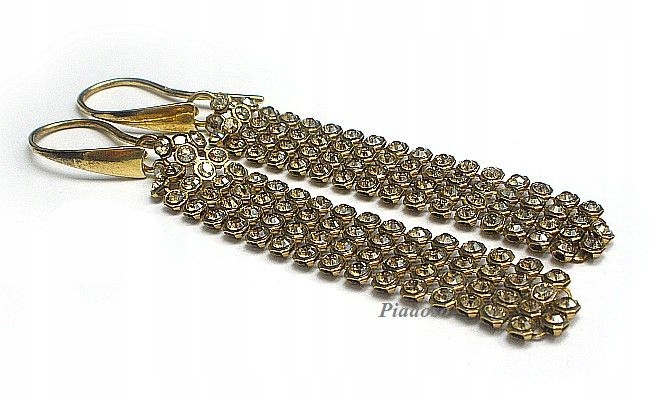 Krystaly Náušnice Crystallized Gold Zlaté Stříbro