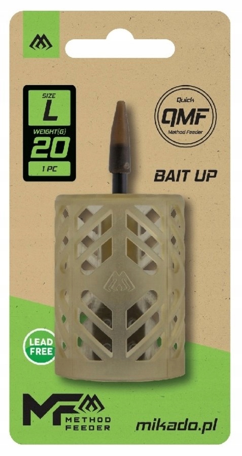 Koszyk Mikado Bait Up Q.m.f. Method Feeder Rozmiar L 20g 1szt