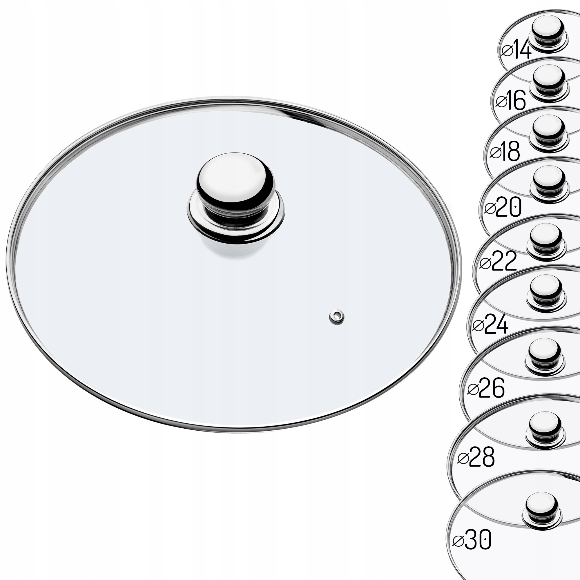 SZKLANA POKRYWKA POKRYWA 28cm GARNKA PATELNI UNIWERSALNA ŻAROODPORNA EAN (GTIN) 5903699409381