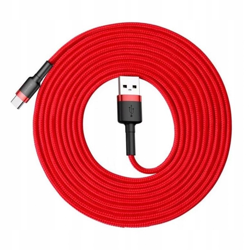 Baseus Kabel Usb Do Usb-c Cafule 2A 3M (czerwony)