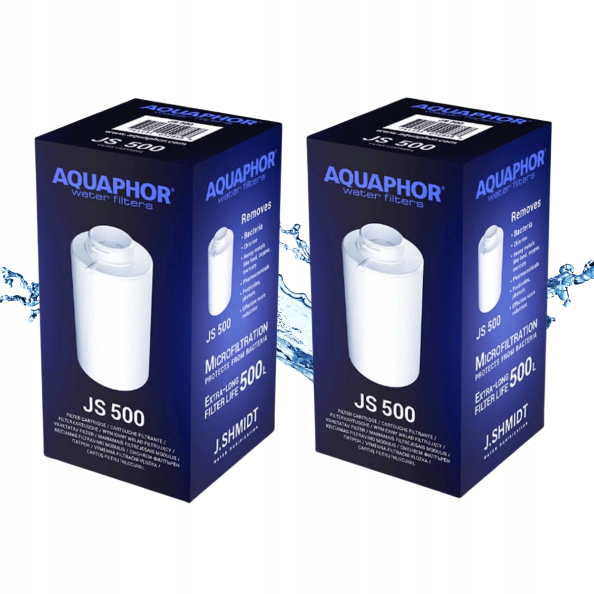 Wkłady do dzbanka filtrującego Aquaphor Shmidt Js 500, zestaw 2 sztuki