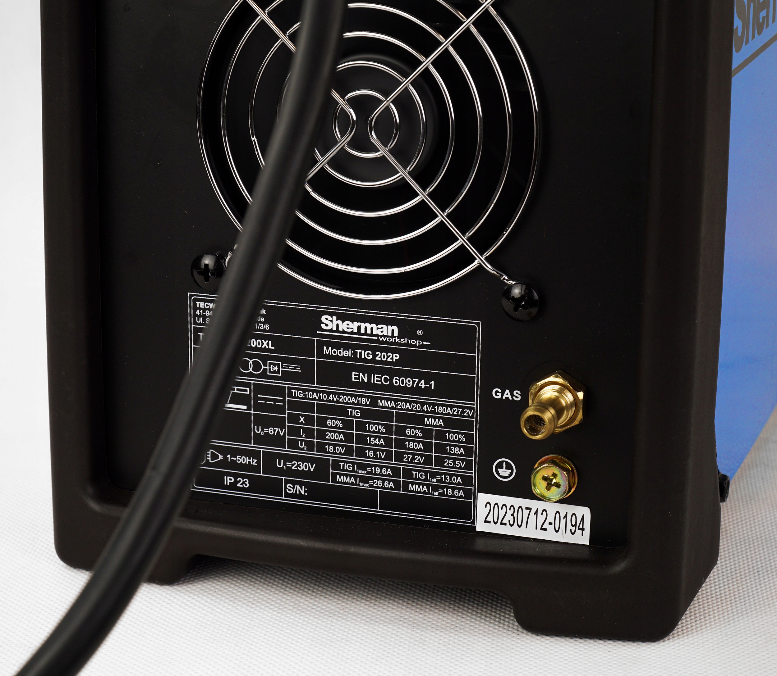 Spawarka inwertorowa MMA TIG 200 DC PULS zestaw Model TIG 202P Puls