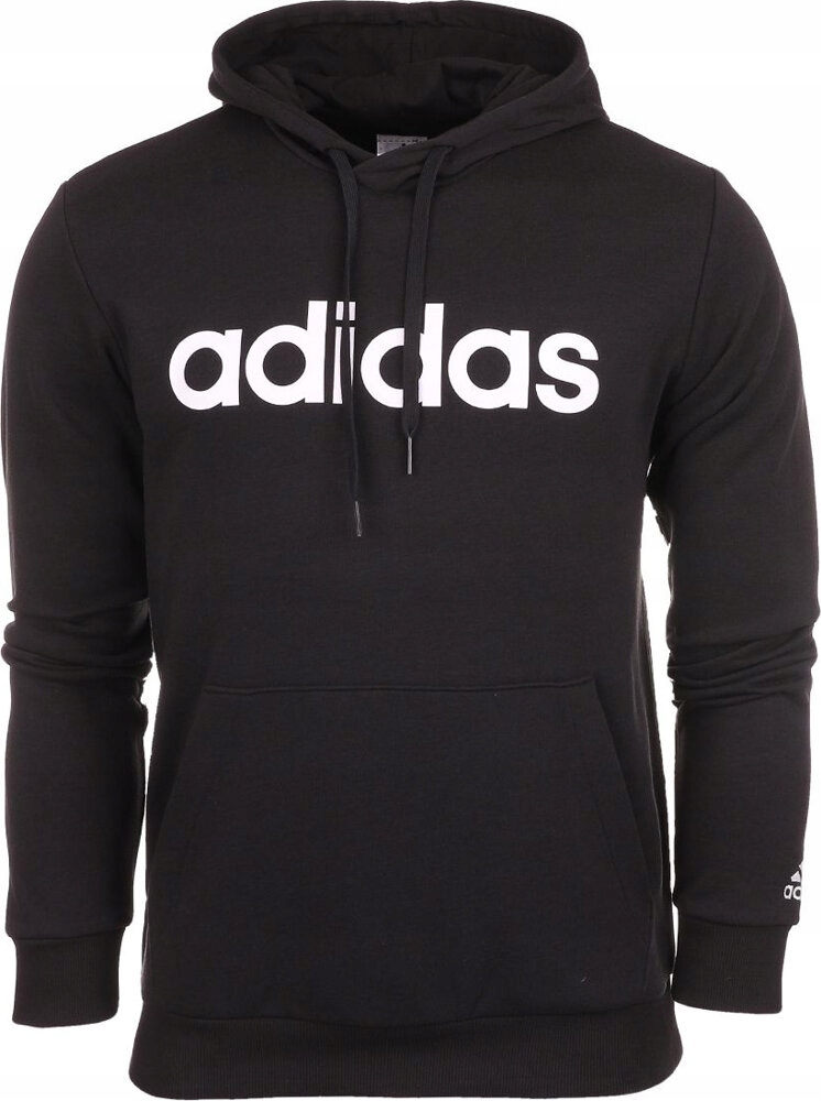 Pánská Mikina Adidas Essentials French Terry Linear Logo Hoodie Černá vel. S