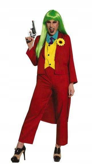 Kostým Paní Joker Bláznivě Červený Halloween L