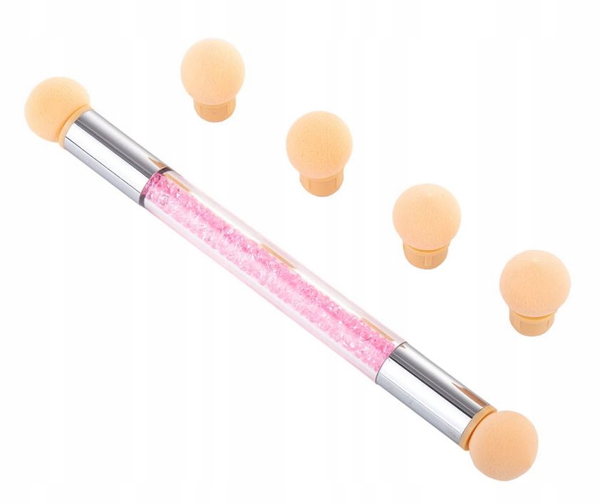

Gąbka dwustronna do ombre nail art pisak 6końcówek