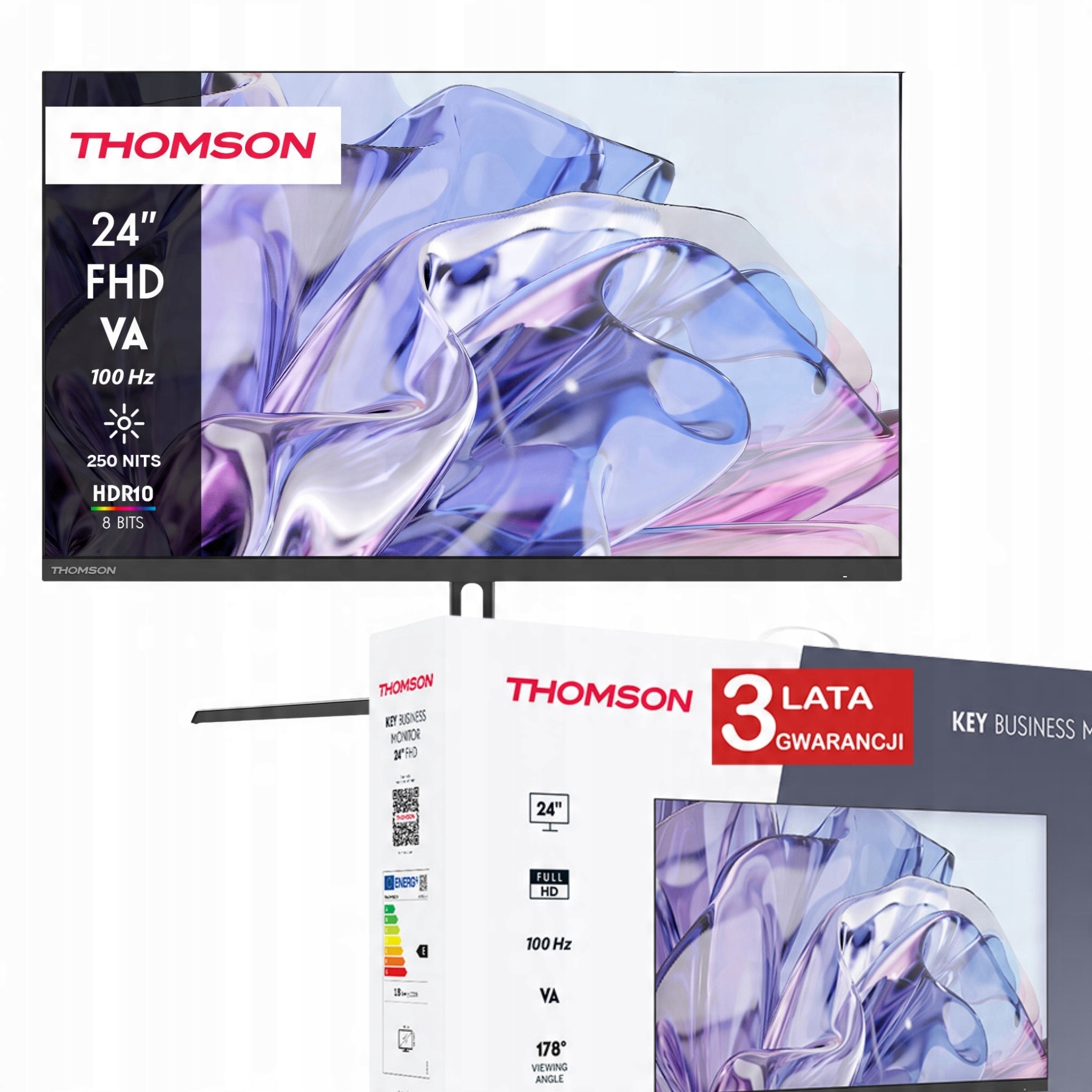 Monitor 24 cale Led Thomson M24FB2Y14 FullHD 100Hz