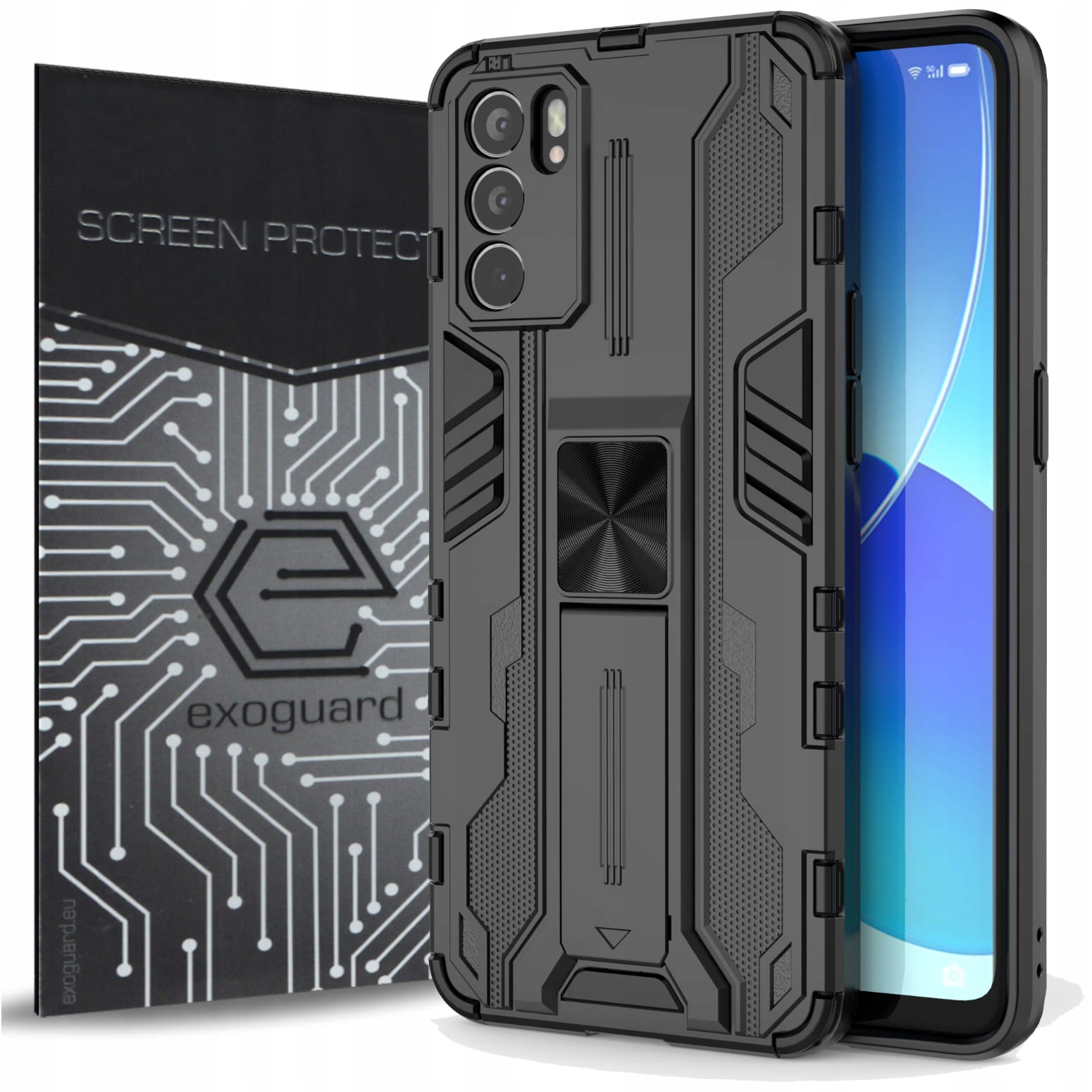 

Case Obudowa Etui Pancerne+szkło do Oppo Reno 6 5G