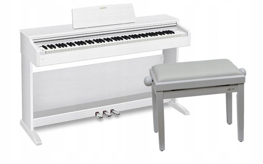 CASIO AP-270 WE BIAŁE PIANINO CYFROWE DO NAUKI + ŁAWA