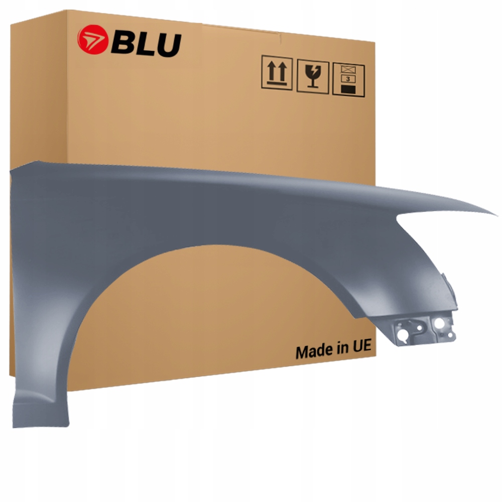 Blu Blatník Audi A6 C6 Lift LY7G pravý stříbrný 08-11 přední QuarzGrau