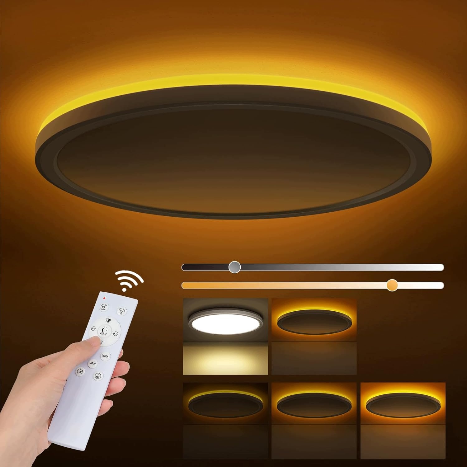 Lampa S Funkcí Nočního Osvětlení Stropní Svítidlo Led Lampa Bílá Do Obývacího Pokoje 24W