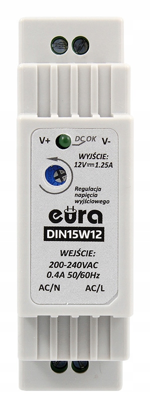 Eura Zasilacz 12V 1,25A DC DIN15W12-Zdjęcie-0