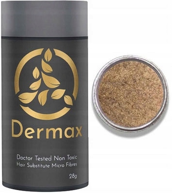 Dermax 28 g – Kosmetika na zahušťování mikrovláken, barva Tmavý blond