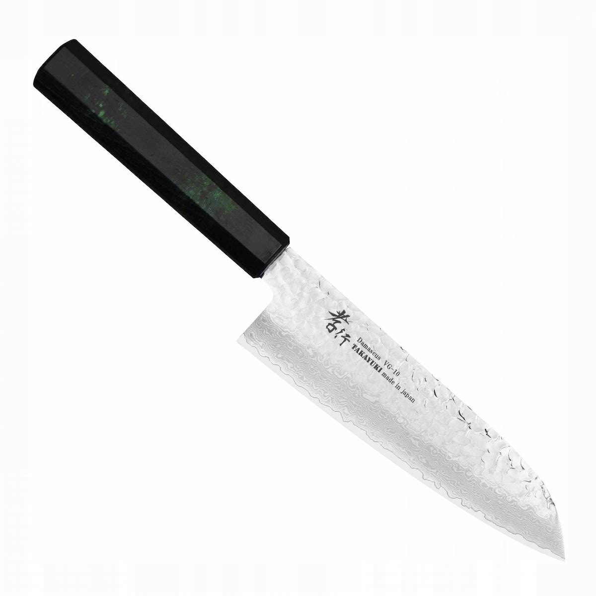 Sakai Takayuki Nanairo VG-10 Green Japonský nôž Santoku na zeleninu 17 cm