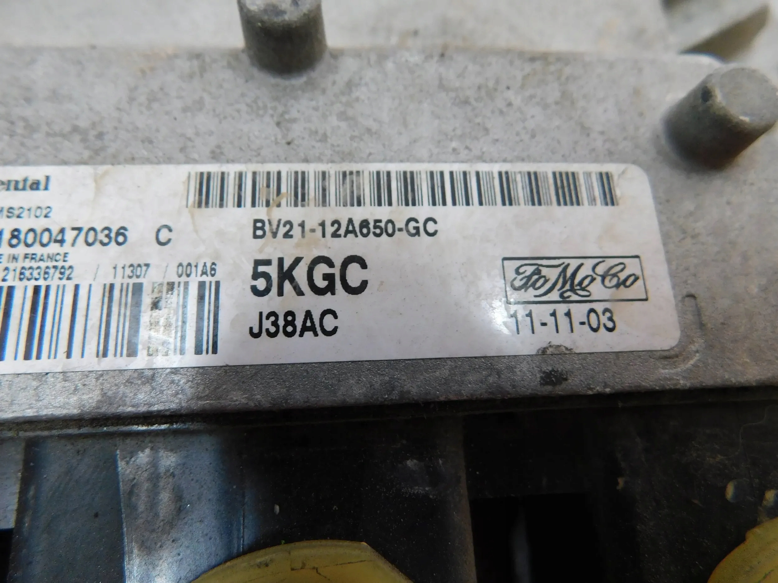 control unit of the engine BV21-12A650-GC FIESTA MK7 1.4