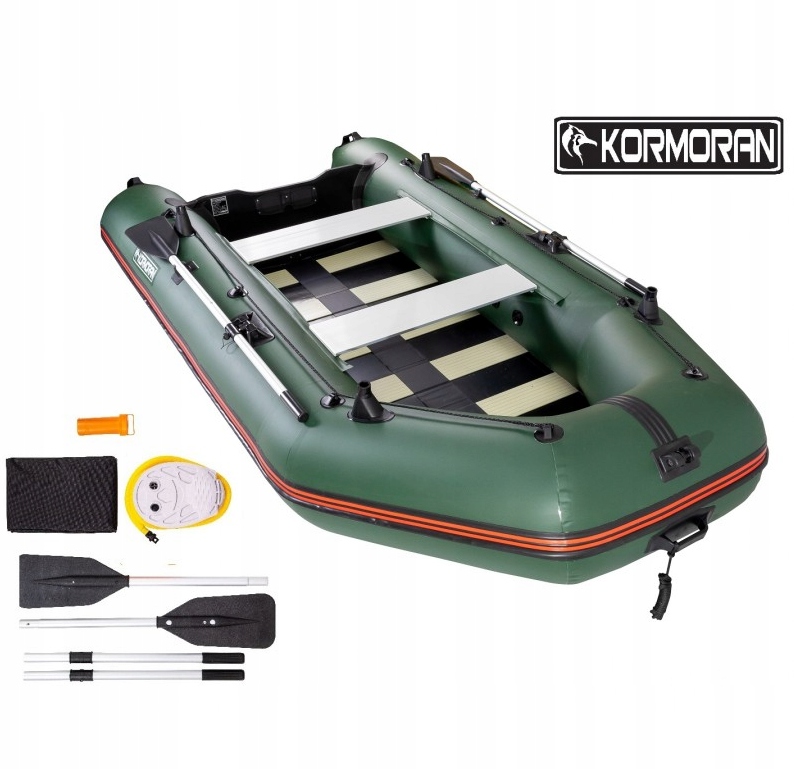 PONTON TURYSTYCZNY WĘDKARSKI PVC KORMORAN 330 SF 330 cm PODŁOGA ROLOWANA
