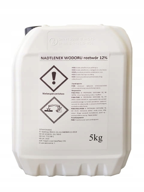 

Nadtlenek wodoru stężenie 12% woda utleniona 5 kg
