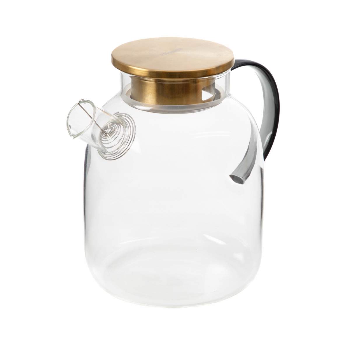 Džbán Kubbe s šedým uchem a zlatým víčkem 1,8 l Homla