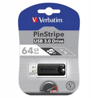 Verbatim Usb flash disk Usb 3.0 64GB PinStripe StoreNGo czarny 49318 Usb A