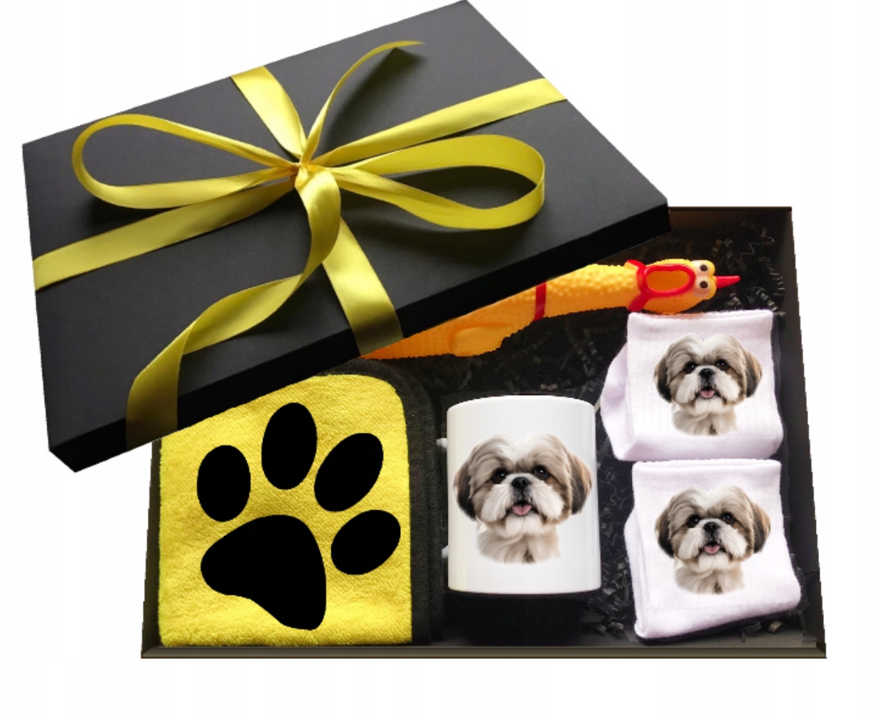 Sada s hrnkem dárek Pro Dívku krabička dárek k narozeninám pes Shih Tzu