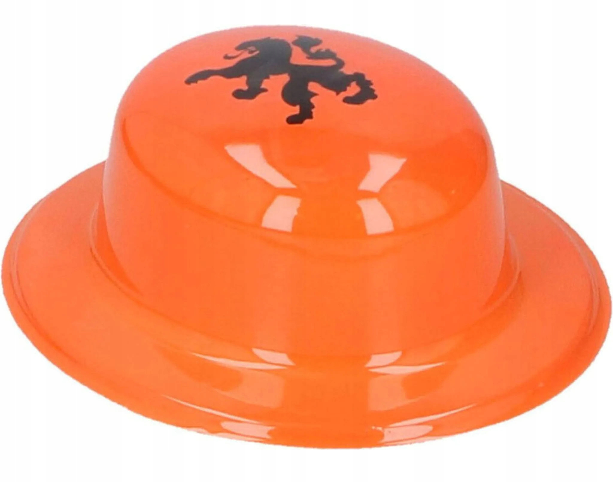 Czapka kibica melonik pomarańczowy Holandia mecz stadion impreza lew