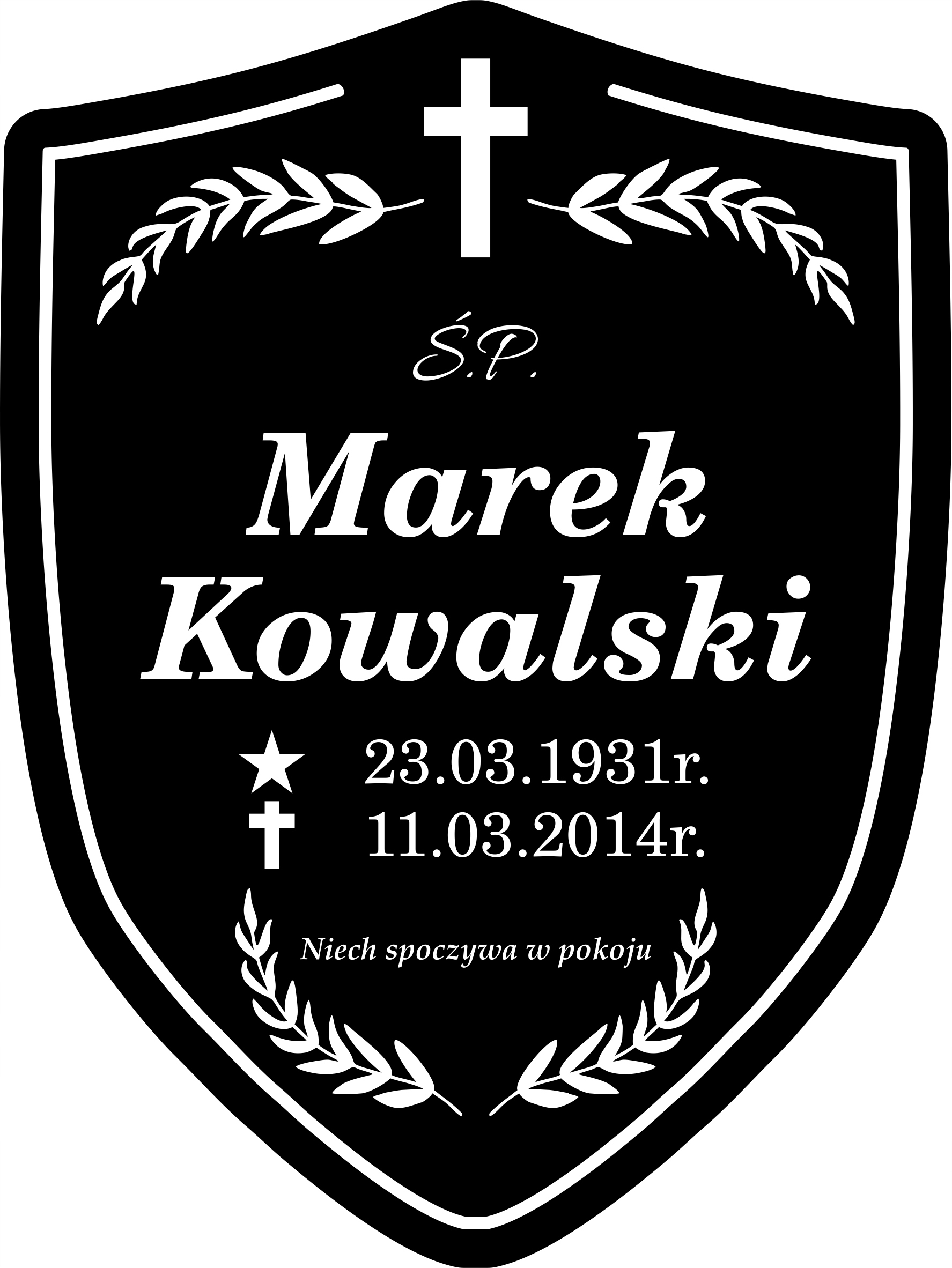 

Tabliczka Nagrobna Nagrobkowa Odporna Na Warunki