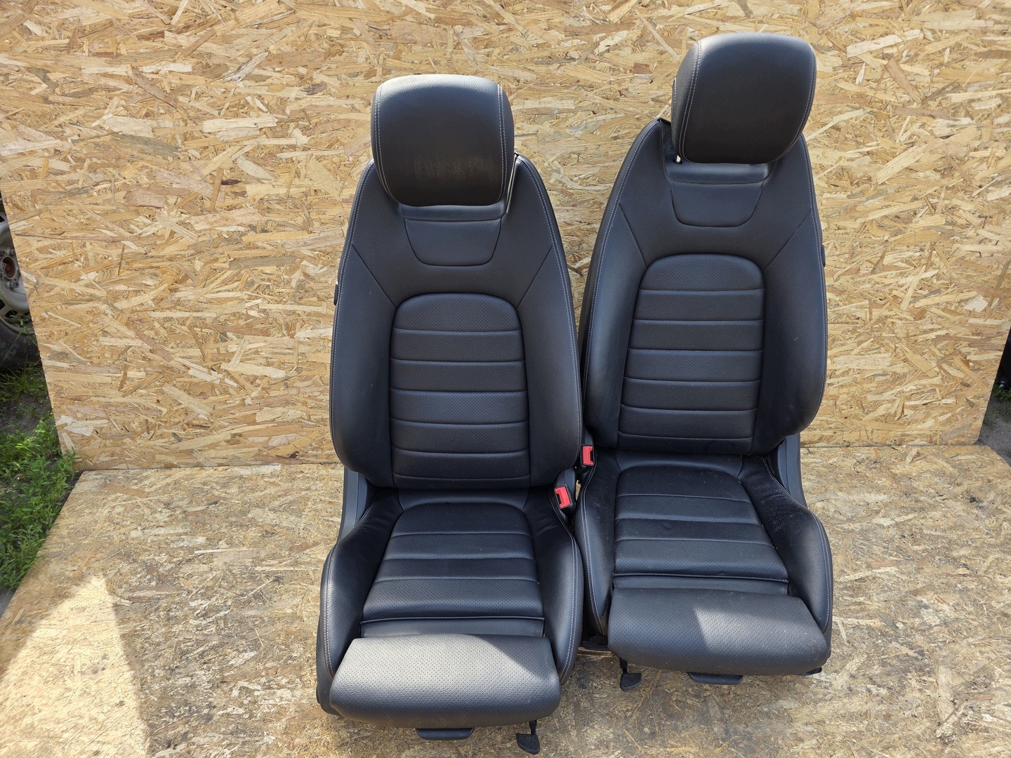 seats front leather MERCEDES C-class W205 COUPE black, KOMPLET