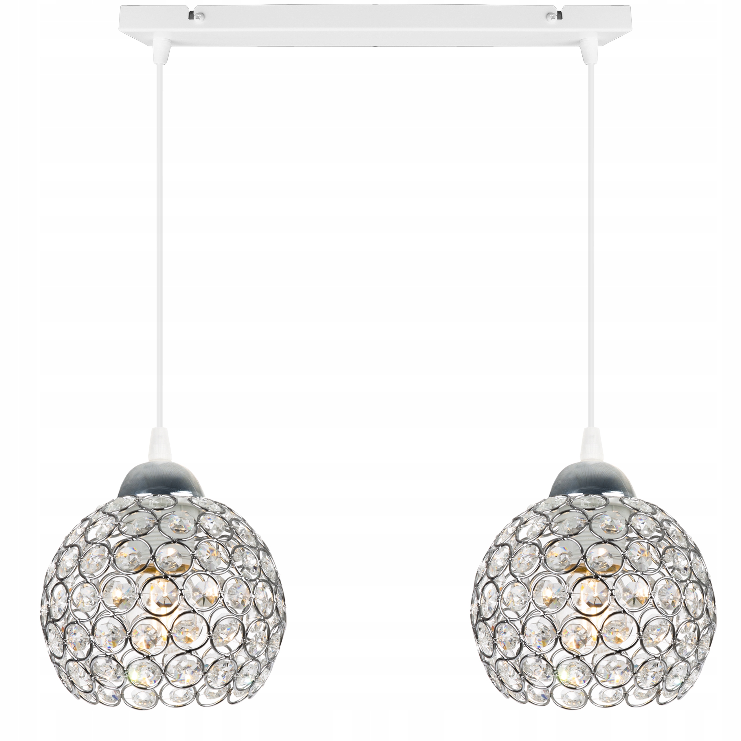 Závěsná Stropní Lampa Chromový Lustr Stropní Svítidlo Glamour Křišťály Elegantní