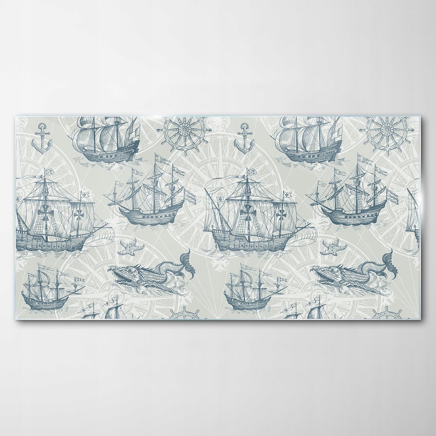 Tvrdený sklenený obraz Kotviace lode 120x60