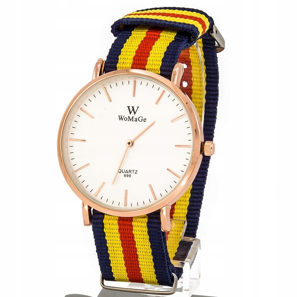 

Zegarek złoty Nylonowy trzy kolory Żółty