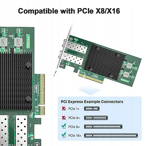10GTEK Karta Sieciowa 10Gb PCI-E Dwa Porty SFP+ Intel X710-BM2 — miniatura 2