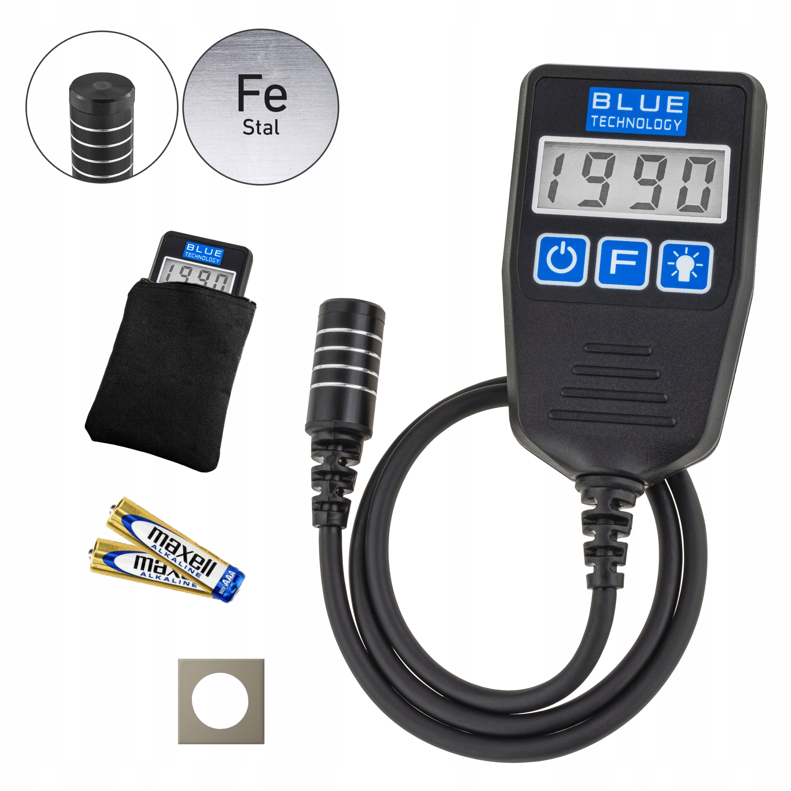 Měřič tloušťky laku Snímač Tester MGR-13-S-FE Sonda plochá Fe