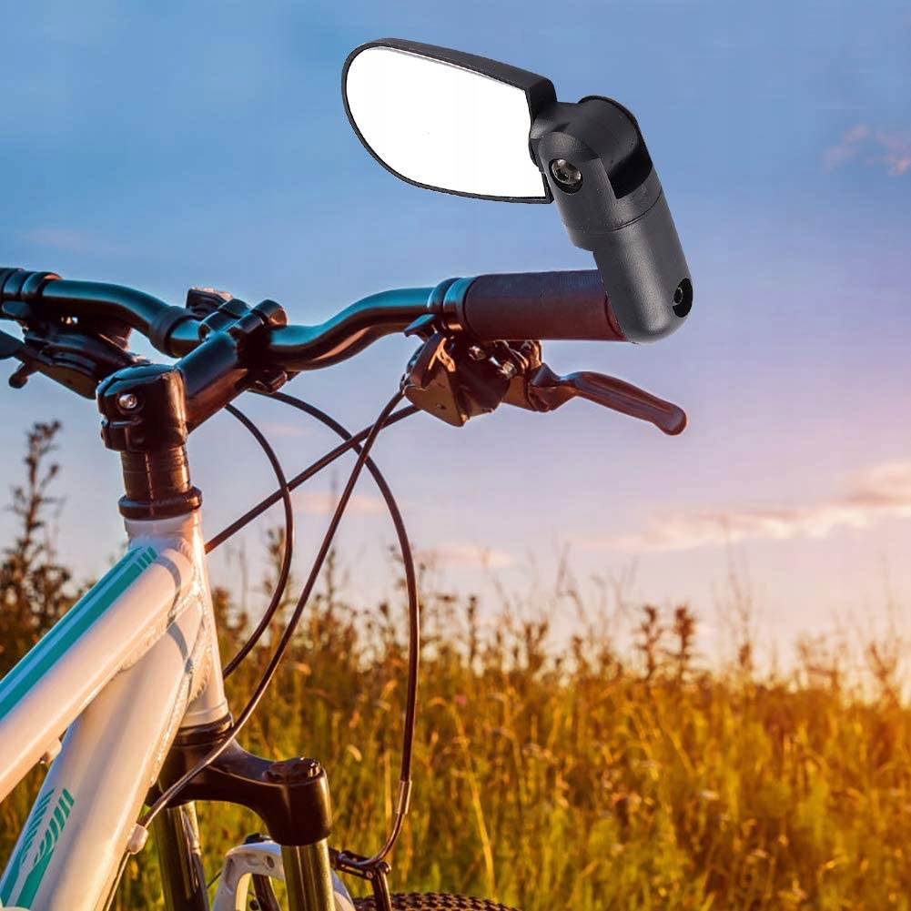 LUSTERKO ROWEROWE NA KIEROWNICĘ ROWER OKRĄGŁE LUSTERKO WSTECZNE Kolor dominujący czarny