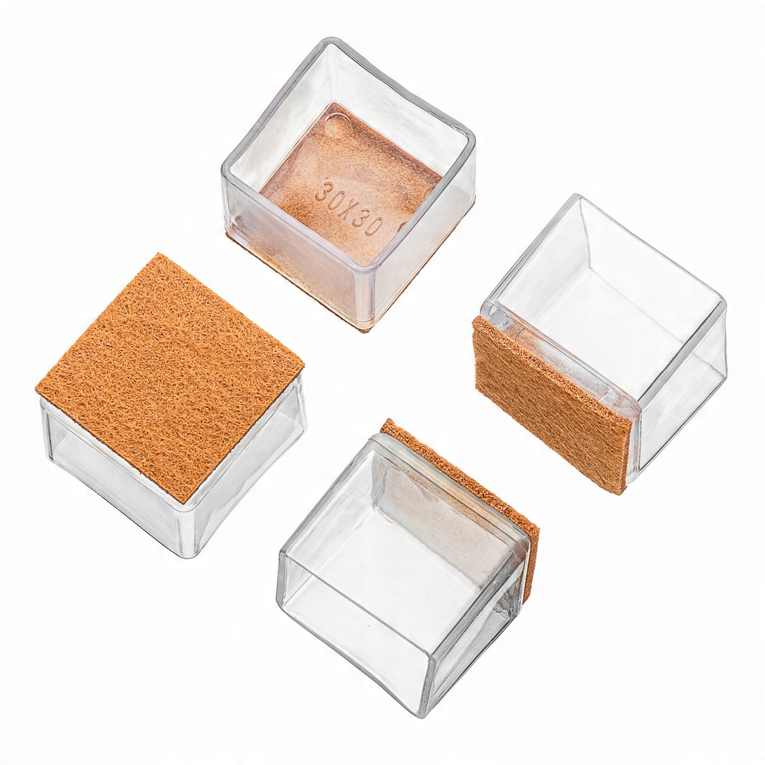 

Nakładki z filcem nogi krzesła kwadratowe 30x30mm
