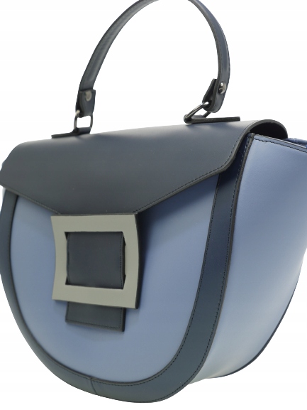 VERA PELLE ITALY Elegancka torebka modny kuferek