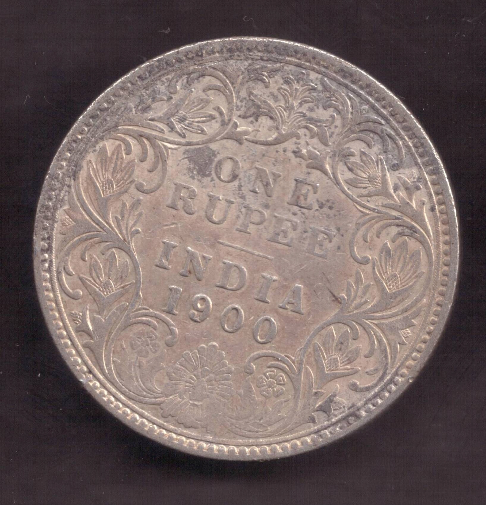 Indie Brytyjskie - srebro - 1 Rupia 1900 rok