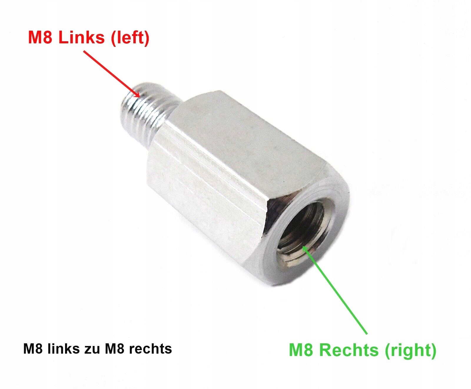 REDUKCJA ADAPTER LUSTERKA LEWY M8 NA PRAWY M8