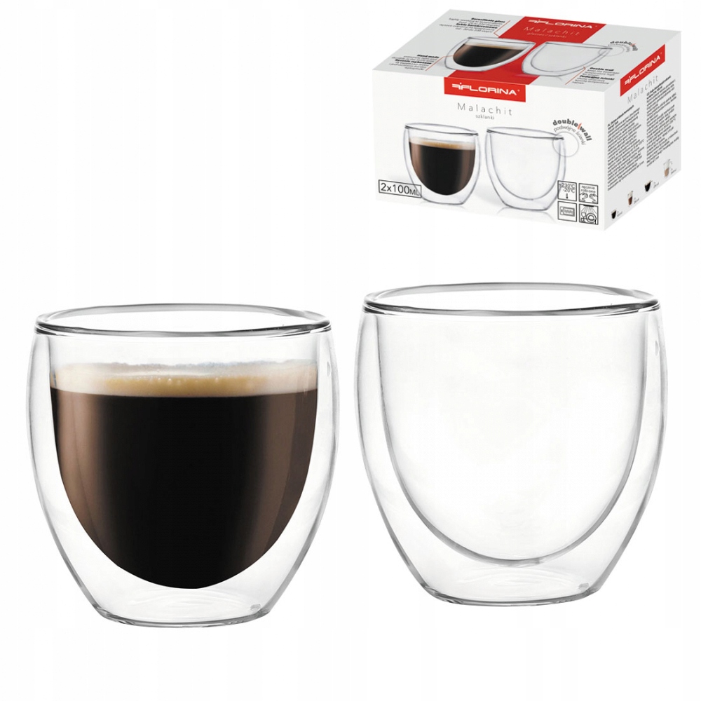 

Szklanki Termiczne kawy Espresso herbaty 100 ml x2