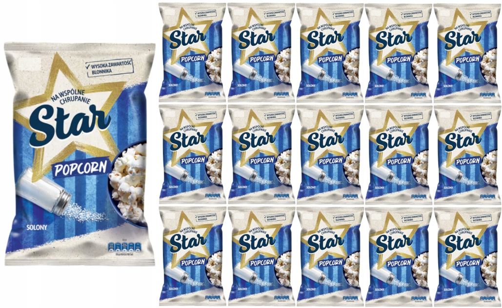 Levně 16 x Star solený popcorn 95G hotový se solí svačinka