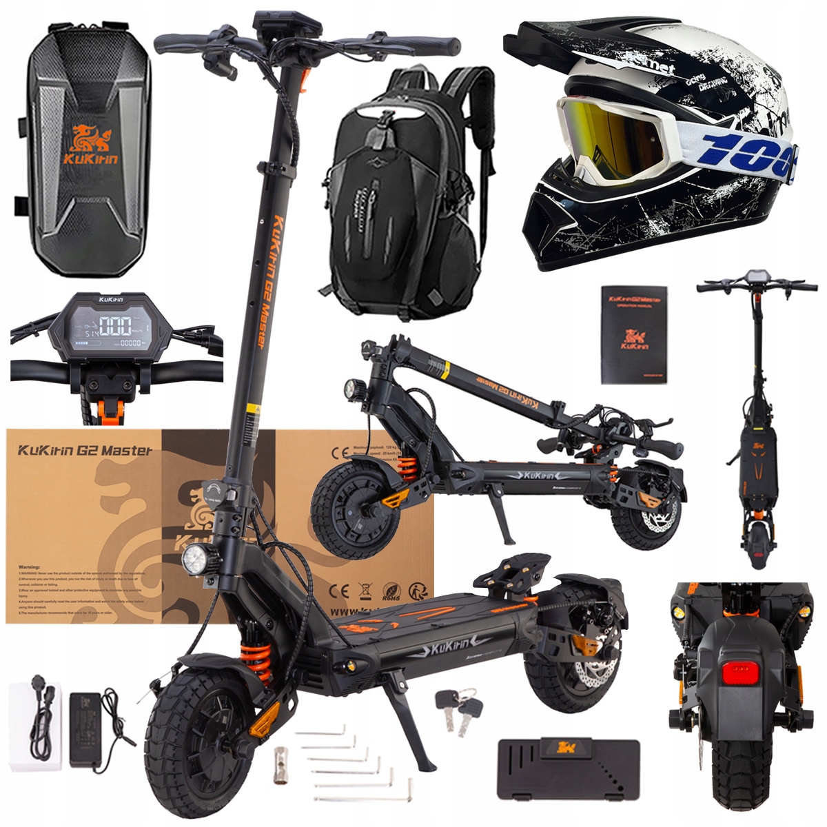 Kukirin G2 Master elektrické vozidlo2000W 52V 20.8AH 70km 60km/h Dárek