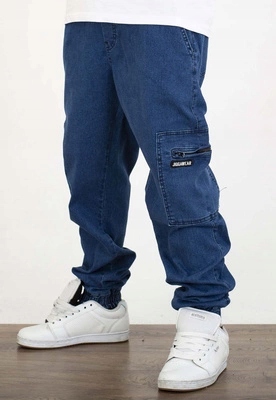 Kalhoty Jigga Wear Zip Cargo modré