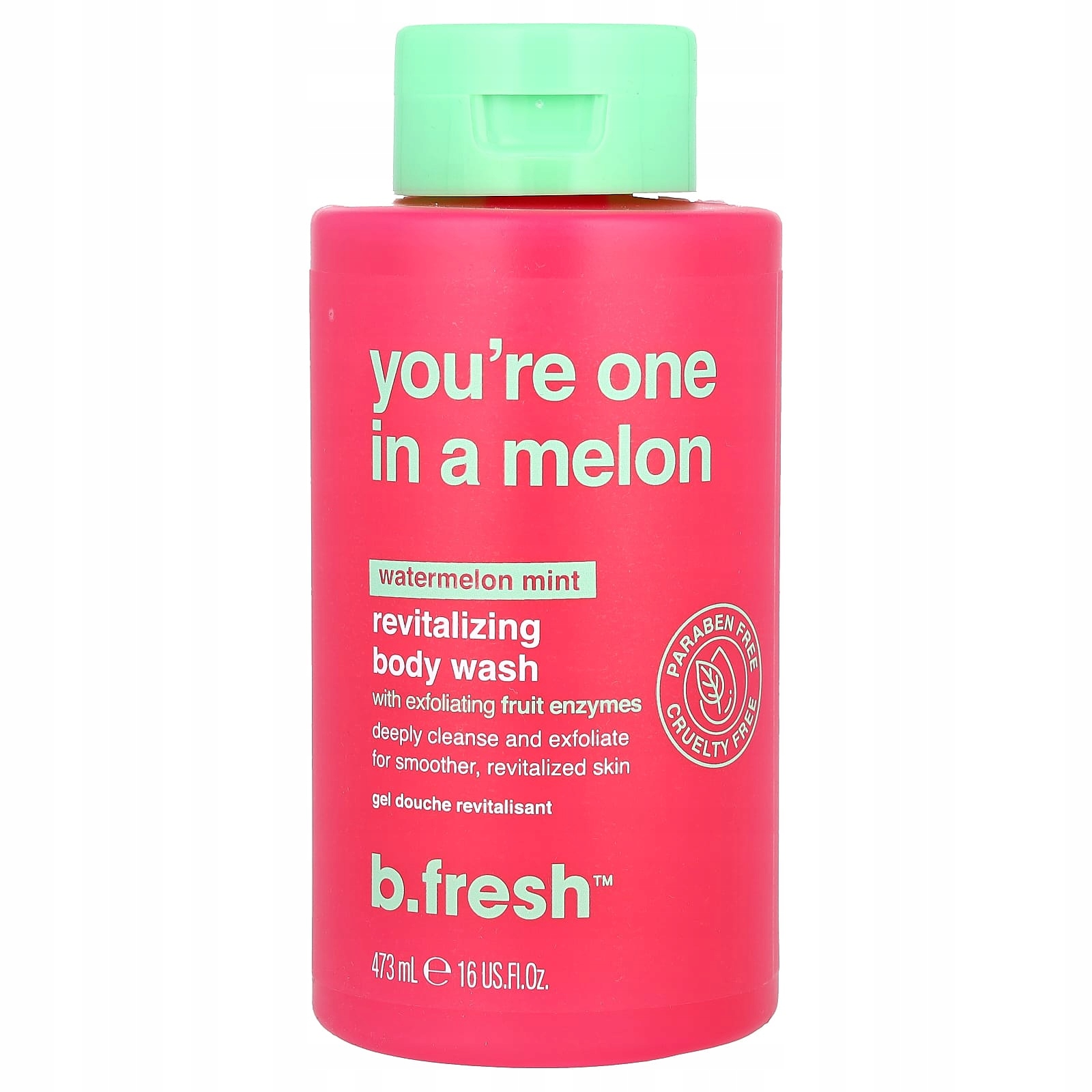 b.fresh, Revitalizující sprchový gel, melounovo-mátový, 473 ml