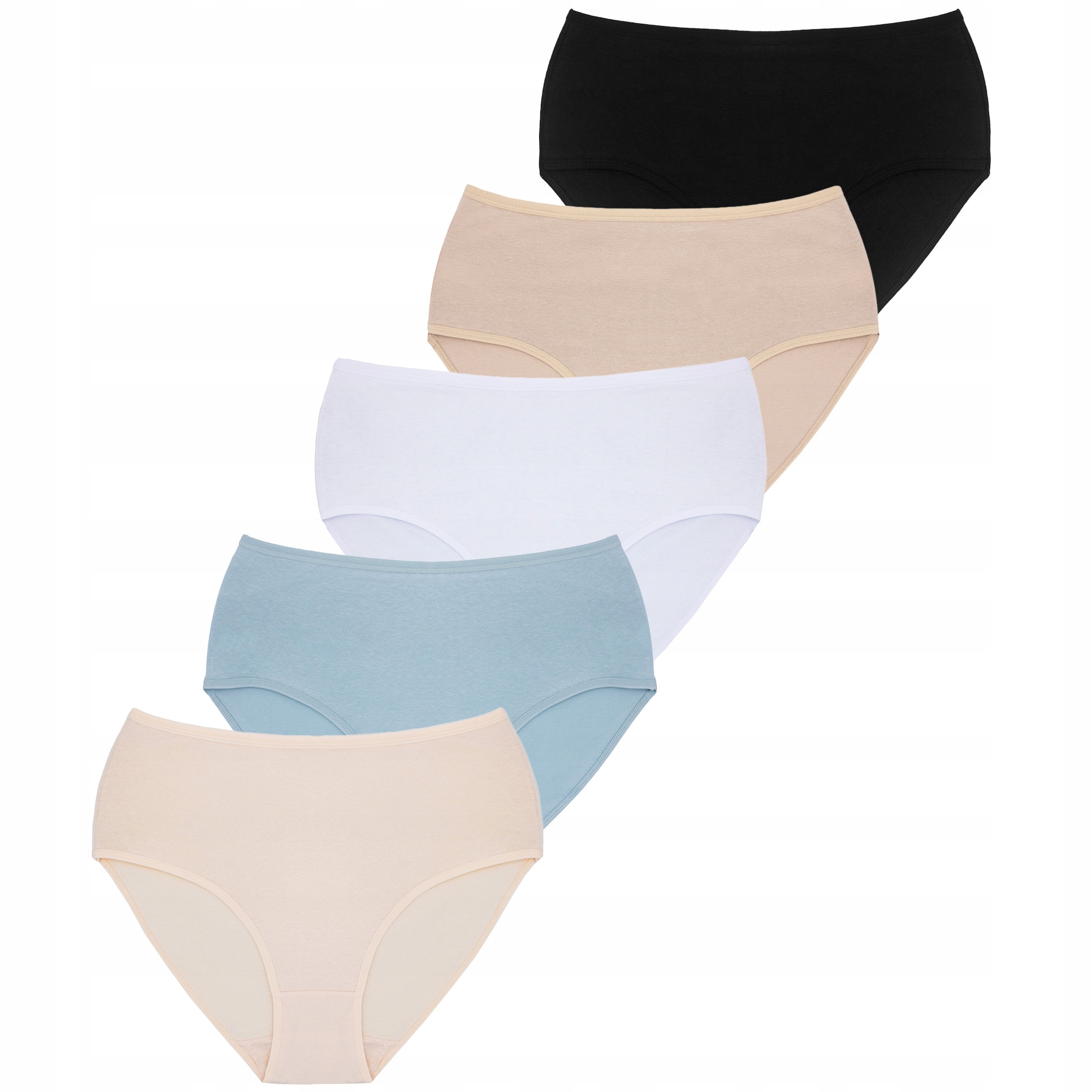 6x majtki figi damskie bawełniane wyższy stan