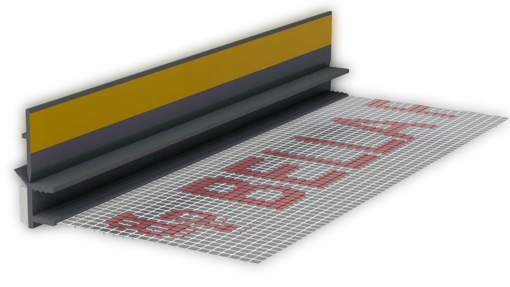 Listwa przyokienna z siatka 2,5 mb / 3 mm antracyt