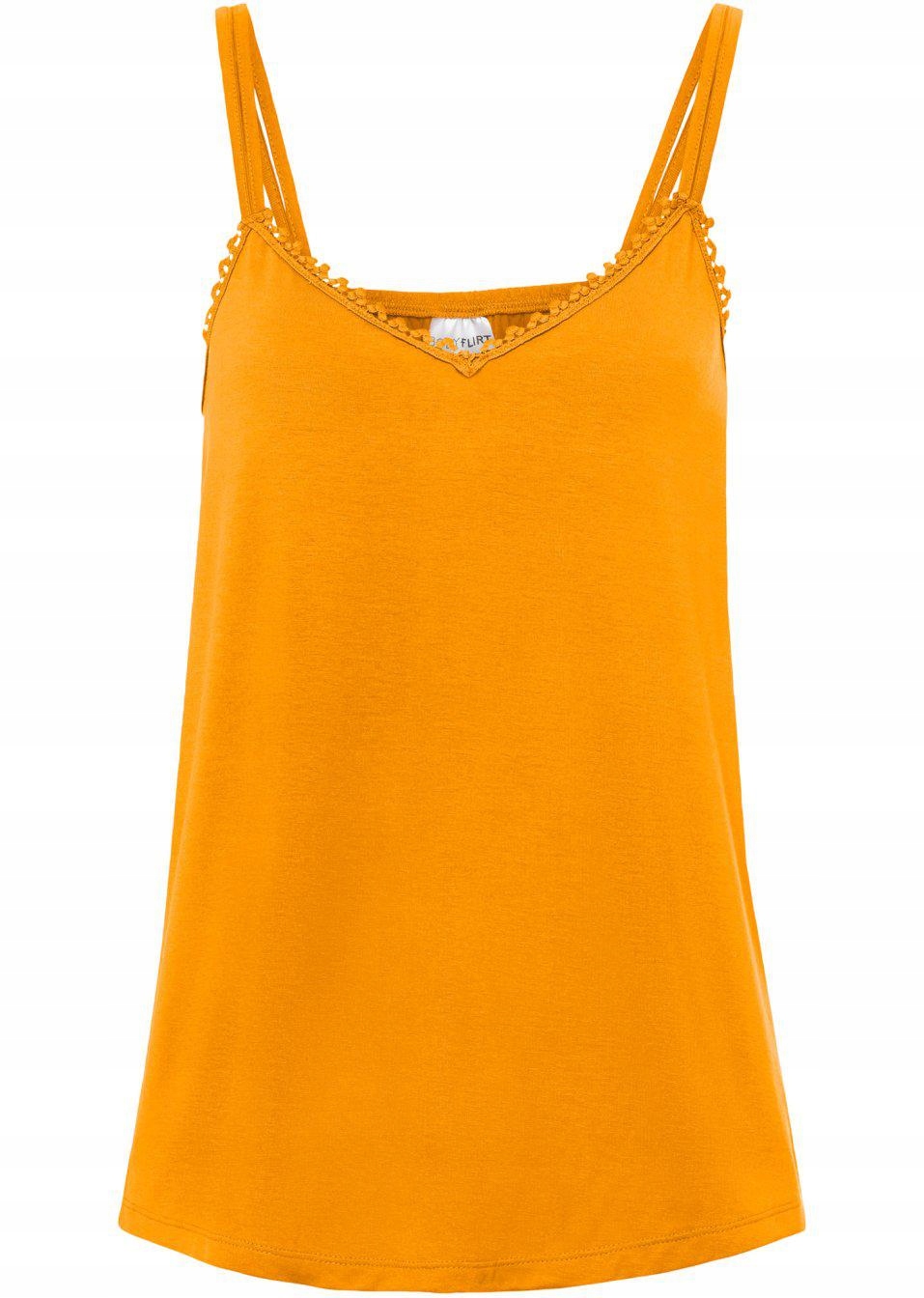 POMARAŃCZOWY TOP Z WISKOZY B.p.c _SM 34