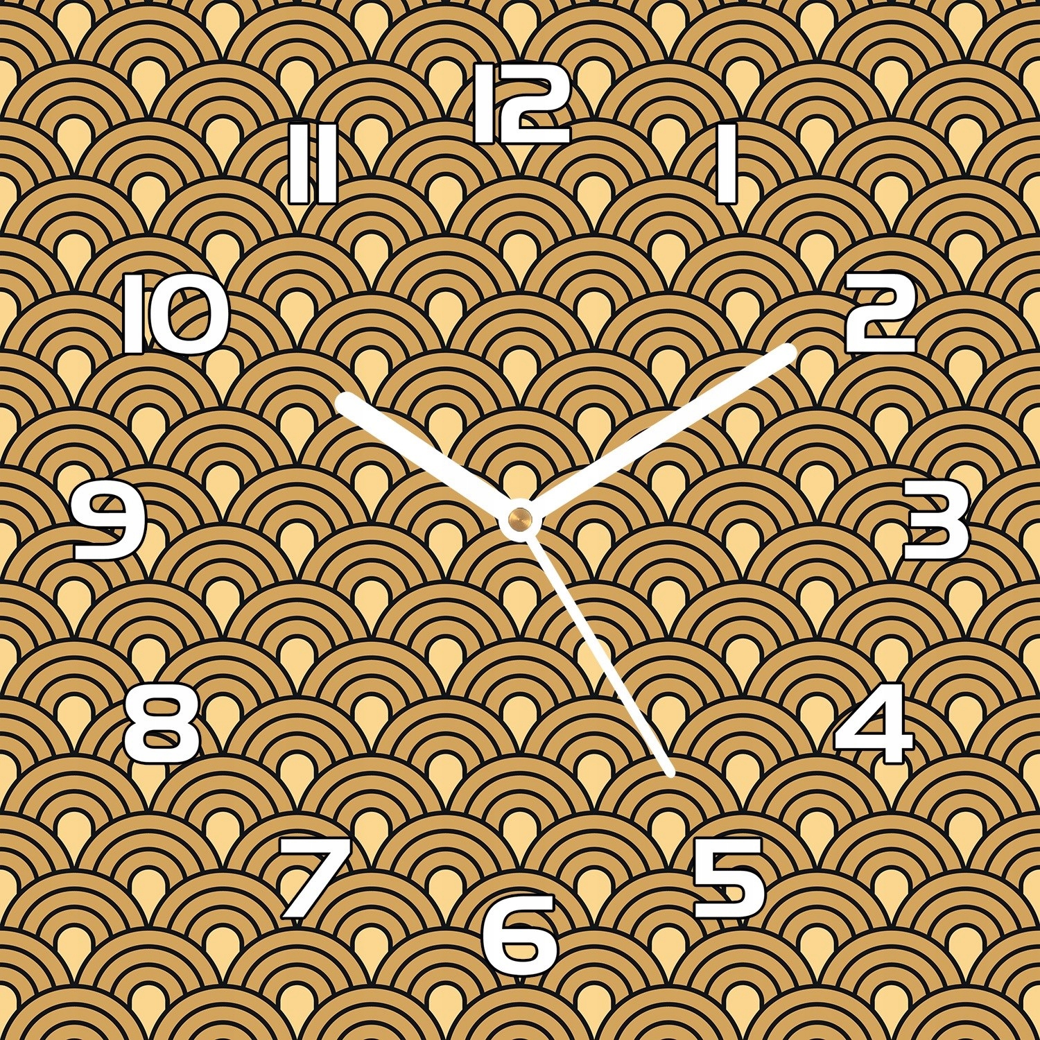 

Zegar ze szkła Sztuka vintage przegrzebki 30x30 cm