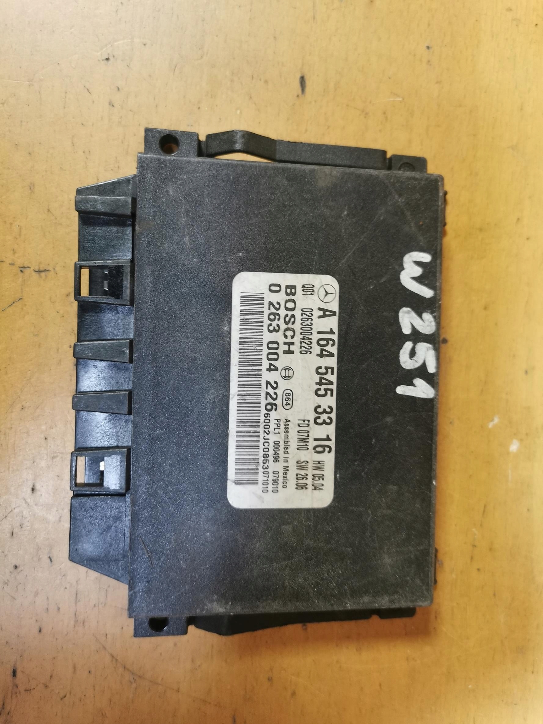 control unit PDC MERCEDES R-KLASA W251 A1645453316